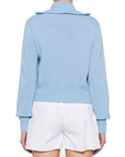 Autry Cropped Athletic Jacket - Cerulean Blue - Made In Italy
