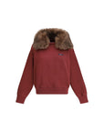 Prada Shearling Collar Sweatshirt - Burgundy