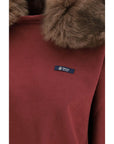 Prada Shearling Collar Sweatshirt - Burgundy