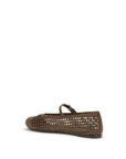 Prada Brown Crochet Mary Jane Shoes