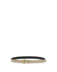 Saint Laurent Cassandre Leather Belt - Beige