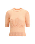 Chloé Peach Alpaca Vicugna Pacos Knit Top