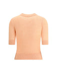 Chloé Peach Alpaca Vicugna Pacos Knit Top