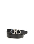 Ferragamo Gancini Reversible Leather Belt - Black