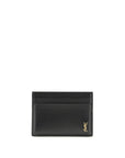 Saint Laurent Tiny Cassandre Card Holder - Black