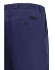 Prada Indigo Blue Cotton Chino Shorts