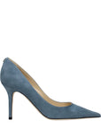 Jimmy Choo Dusky Blue Leather Pumps