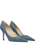 Jimmy Choo Dusky Blue Leather Pumps