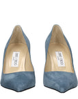 Jimmy Choo Dusky Blue Leather Pumps