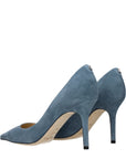 Jimmy Choo Dusky Blue Leather Pumps
