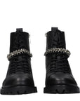 Jimmy Choo Cruz Black Leather Combat Ankle Boots