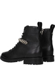Jimmy Choo Cruz Black Leather Combat Ankle Boots