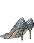 Jimmy Choo Agnes Silver Heeled Pumps