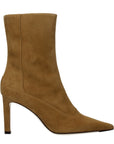 Jimmy Choo Mavie 85 Leather Pointed Toe Ankle Boots
