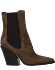 Jimmy Choo Celia 85 Brown Leather Heeled Chelsea Ankle Boots