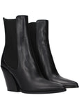 Jimmy Choo Celia 85 Black Leather Heeled Chelsea Ankle Boots