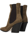 Jimmy Choo Celia 85 Brown Leather Heeled Chelsea Ankle Boots