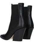 Jimmy Choo Celia 85 Black Leather Heeled Chelsea Ankle Boots