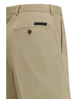 Prada Beige Cotton Chino Shorts