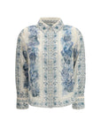 Zimmermann Blue Florals Collar Shirt