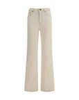 Burberry Beige High Rise Bootcut Jeans