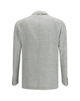 Lardini Roma Light Gray/Grey Wool Double-Breasted Blazer
