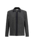 Jil Sander Striped Zip-Up Cardigan