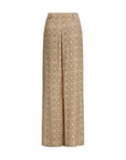 Kristina Ti Geometric Silk Palazzo Pants