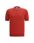 Brunello Cucinelli Red Cotton T-Shirt