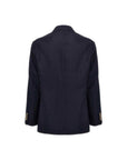 Brunello Cucinelli Blue Linen Longline Blazer