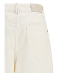 Brunello Cucinelli Chalk Wide Leg Pants