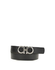 Ferragamo Gancini Leather Belt - Black