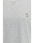 Brunello Cucinelli Gray/Grey Cotton T-Shirt
