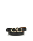 Ferragamo Gancini Black Leather Belt