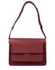 Marni Leather Messenger Shoulder Bag - Red