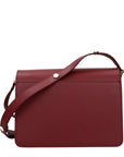 Marni Leather Messenger Shoulder Bag - Red