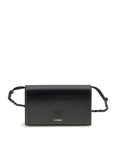 Jil Sander Crossbody Tangle Wallet With Strap - Black