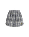 Miu Miu Checkered Mini Skirt - Light Gray/Grey