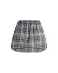 Miu Miu Checkered Mini Skirt - Light Gray/Grey
