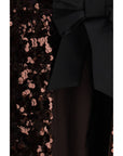 Ganni Open Back Sequin Top - Brown