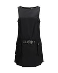 Ganni Duchesse Mini Dress - Black