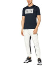 Armani Exchange Logo Blue Cotton T-Shirt