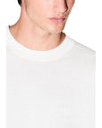 Armani Exchange White Crewneck Sweater