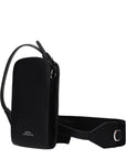A.P.C. Leather Crossbody Bag - Black