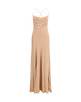 PINKO Nude/Beige Maxi Cocktail Dress