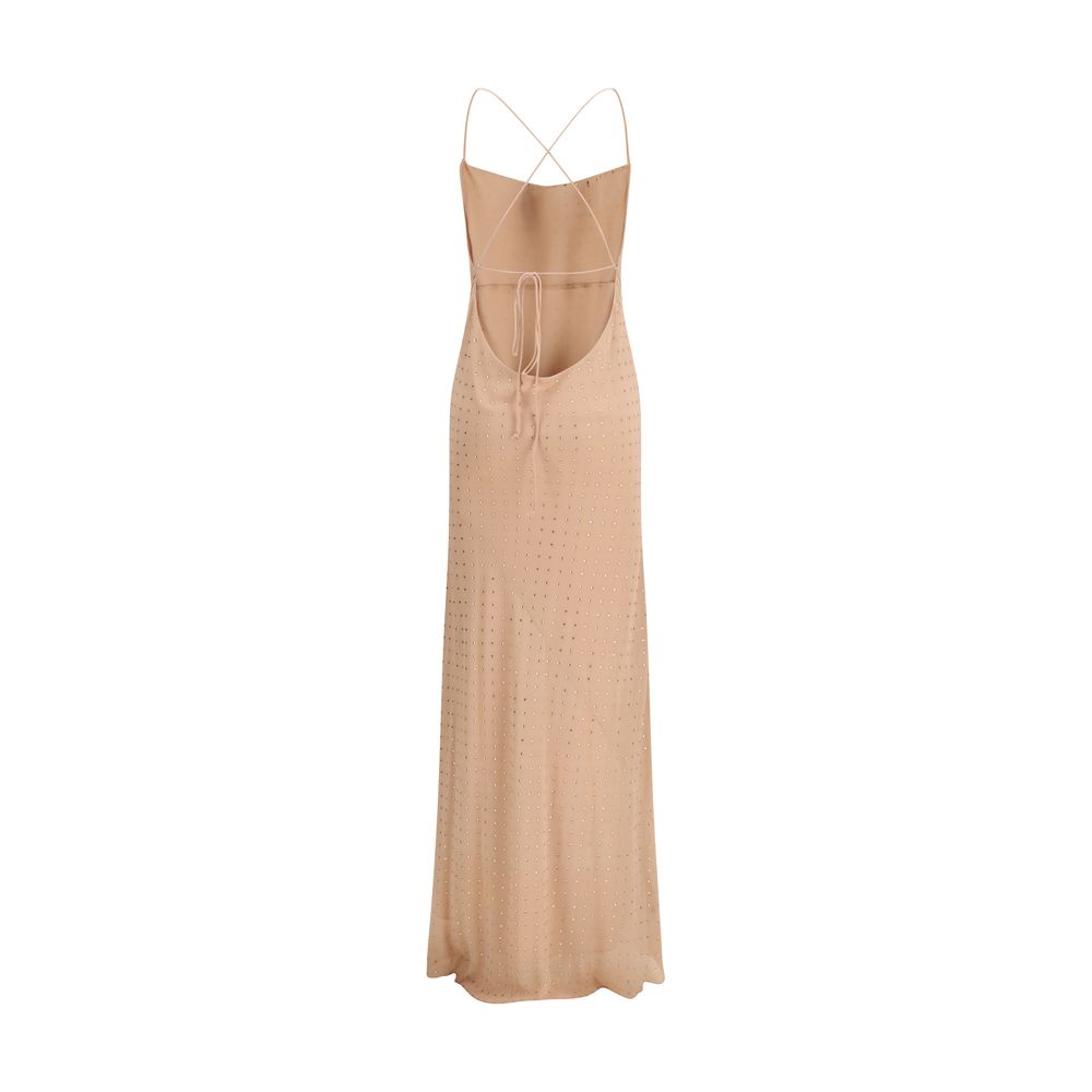 pinko cocktail dress Long slip dress with rhinestones