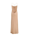 PINKO Nude/Beige Maxi Cocktail Dress