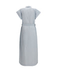 Jacob Cohen Striped Chemisier Midi Long Dress - Light Blue