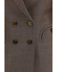 Blazé Milano Aile Charmer Virgin Wool Blazer - Brown
