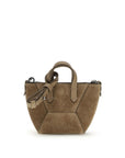 Brunello Cucinelli Brown Leather Tote & Shoulder Bag
